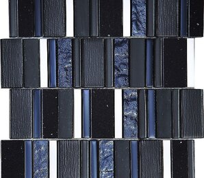 Фото Мозаика Stripes Carbon 30*30 Inter Matex