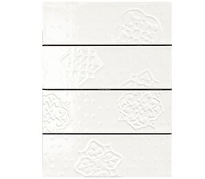 Фото Brick Glossy WHITE Dec R4GP 10x30 Ragno