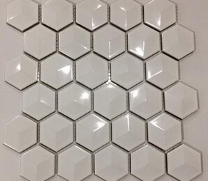 Фото 3D Hexagon White Glossy 51*59*8 bonum