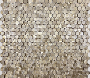 Фото Aluminium 3D Hexagon Gold 29.7x30.6 marblemosaic