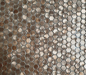 Фото Aluminium Hexagon Rose Gold marblemosaic