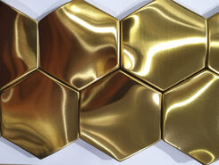 hexagon web gold