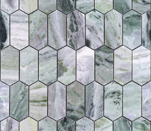 Фото Onice Verde oliva POL long hex 38x86x7 caramelle