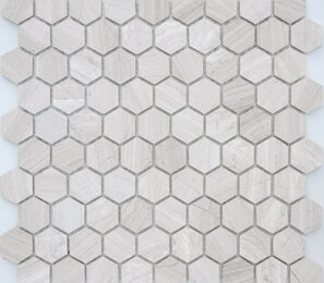 Фото Travertino silver MAT hex 18x30x6 caramelle