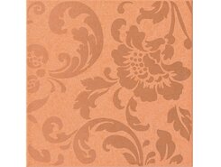 Fancy Orange Damask Dark 20x20 +4398