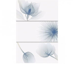 Фото AZKENA FLEUR AZUL Decor 25x50x3 (75x50) Novogres