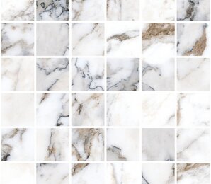 Фото K949879LPR1VTE0 Marble-X Мозаика Бреча Капрайа Белый ЛПР 30x30 (5x5) Vitra