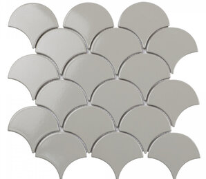 Фото Fan Shape Light Grey Glossy (BF1912) 293х274х6 starmosaic