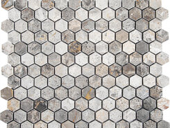 Hexagon VLgP 23X23 (305X265X8), натур. мрамор