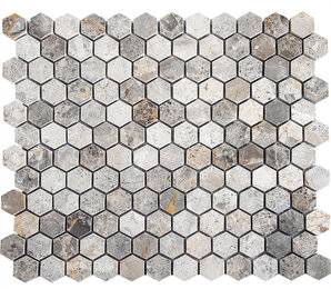 Фото Hexagon VLgP 23X23 (305X265X8), натур. мрамор starmosaic