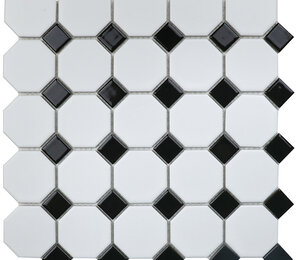 Фото Octagon small White/Black Matt (NXWN51488/IDLA2575) 295х295х6 starmosaic