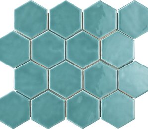 Фото Art Deco Glossy on Mesh Aqua Marine 7,9x9,1 Amadis