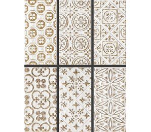 Фото Square Bianco Formel.Oro Dec. 12x25 Impronta Ceramiche