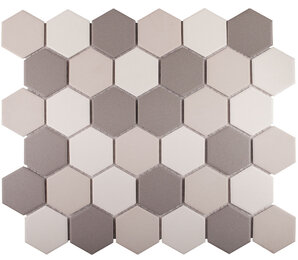 Фото Hexagon small Grey Mix Antislip. (JMT55221) 325х282х6 starmosaic