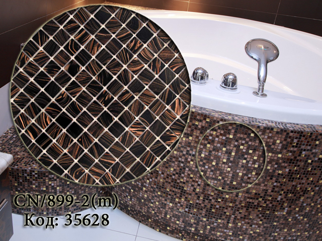 Коричневая мозаика для ванной фото в интерьере