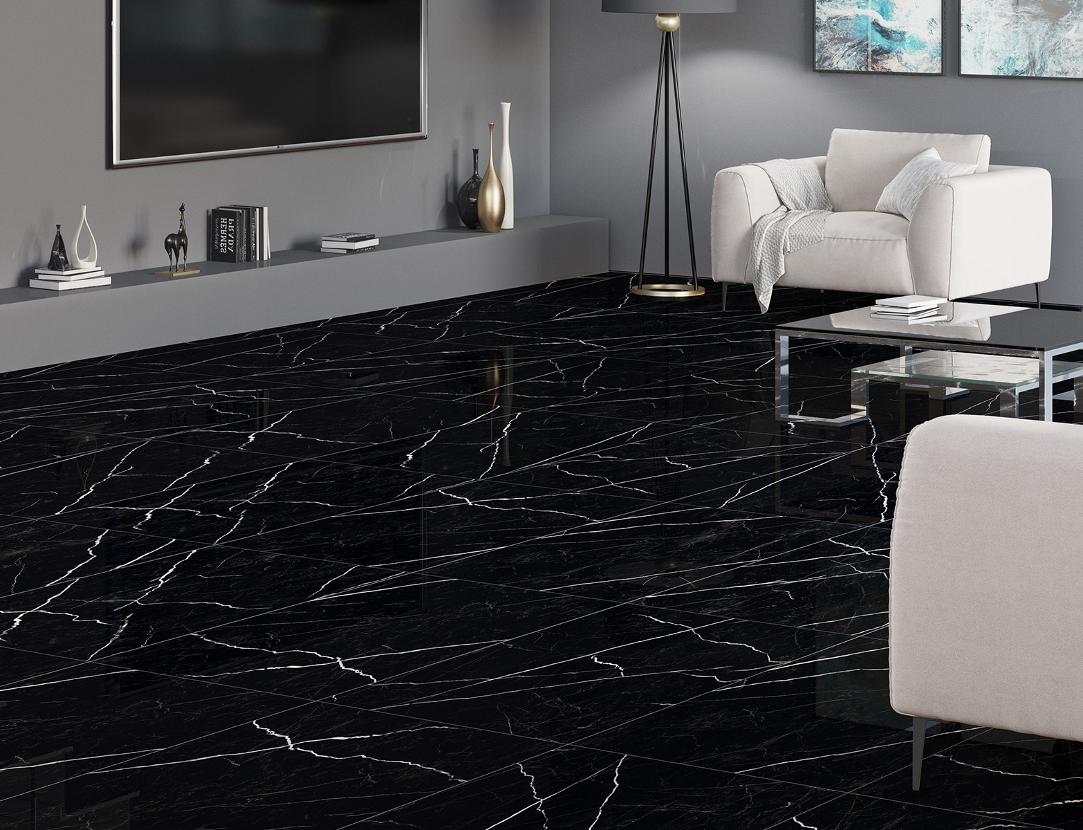 Плитка Nero Marquina 120 60